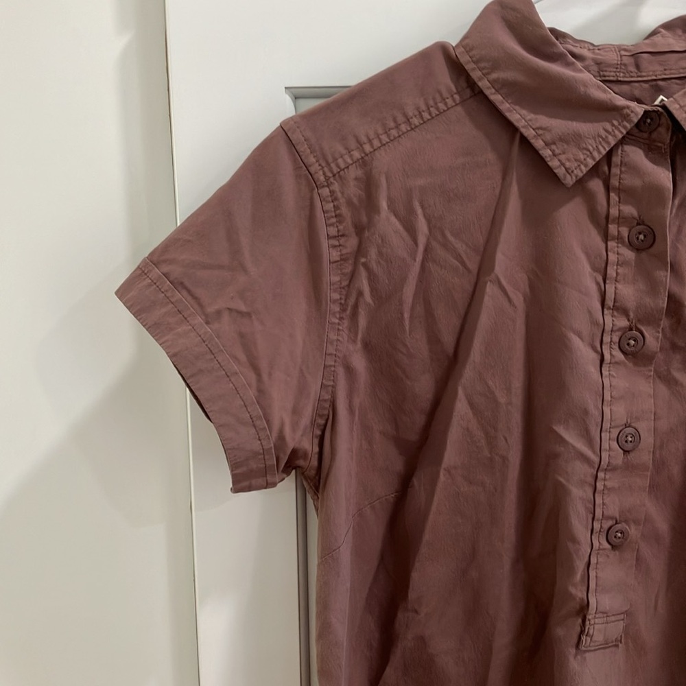 REI Co-op Women's Purple Wilderness Hiking Camping Polo Short Sleeve Shirt Top - Picture 5 of 7